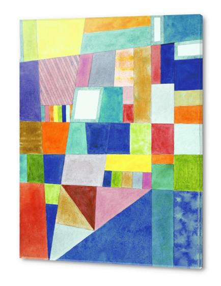 Colorful Abstract with Slantings and Windows  Acrylic prints by Heidi Capitaine