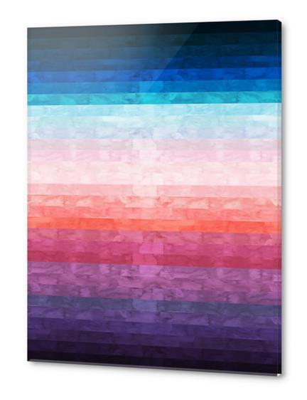 Geometric landscape watercolor Acrylic prints by Vitor Costa