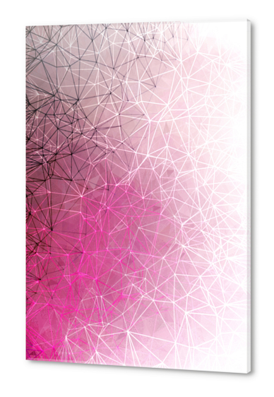 fractal graphic design geometric line pattern abstract background in pink Acrylic prints by Timmy333