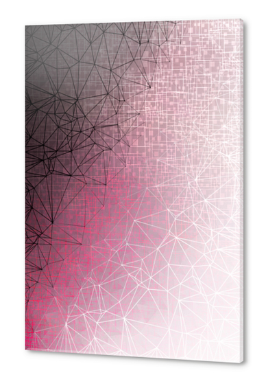 fractal geometric line pattern abstract art in pink Acrylic prints by Timmy333