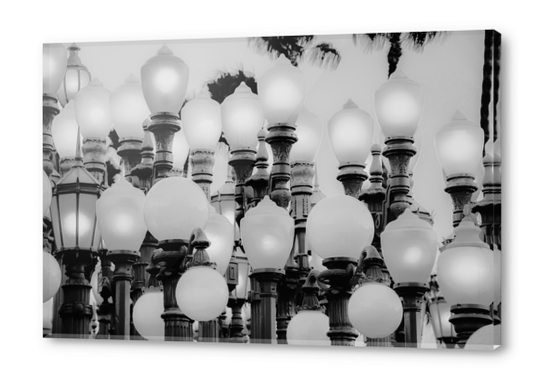 Urban Light at LACMA Los Angeles California USA in black and white Acrylic prints by Timmy333