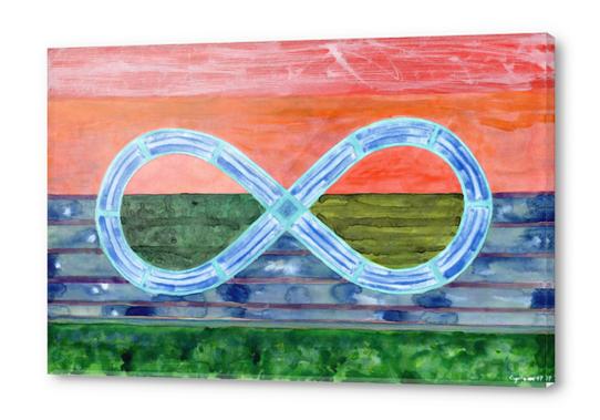 Eternity Symbol over flat Landscape  Acrylic prints by Heidi Capitaine