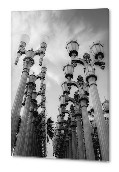 Urban Light at LACMA Los Angeles California USA in black and white Acrylic prints by Timmy333