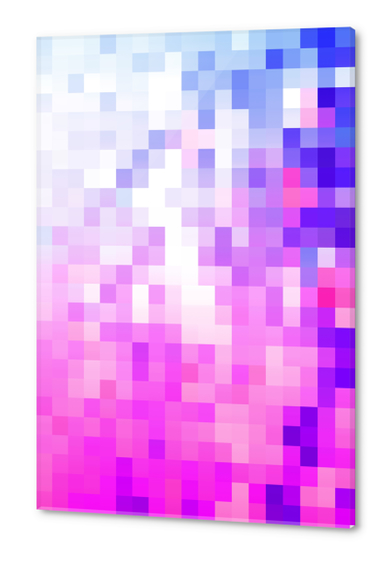 geometric pixel square pattern abstract background in pink purple blue Acrylic prints by Timmy333