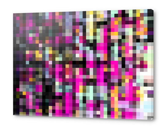 colorful geometric square pixel pattern abstract background in pink blue yellow Acrylic prints by Timmy333