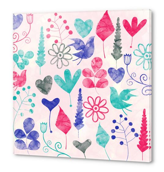 LOVELY FLORAL PATTERN X 0.4 Acrylic prints by Amir Faysal