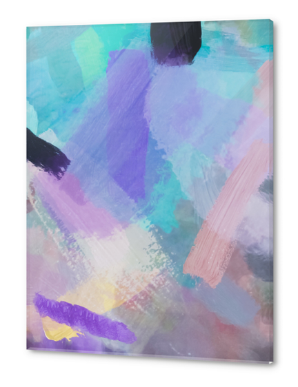 brush painting texture abstract background in blue pink purple Acrylic prints by Timmy333