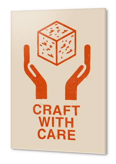 Craft With Care (Orange) Acrylic prints by Florent Bodart - Speakerine