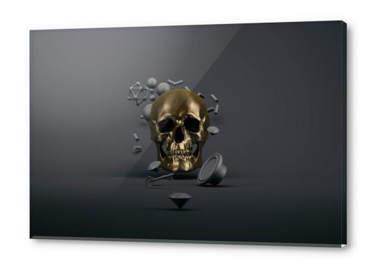 Golden Skull 2 Acrylic prints by Eugene Soloviev