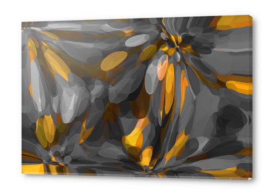 yellow and black bubble abstract texture background Acrylic prints by Timmy333