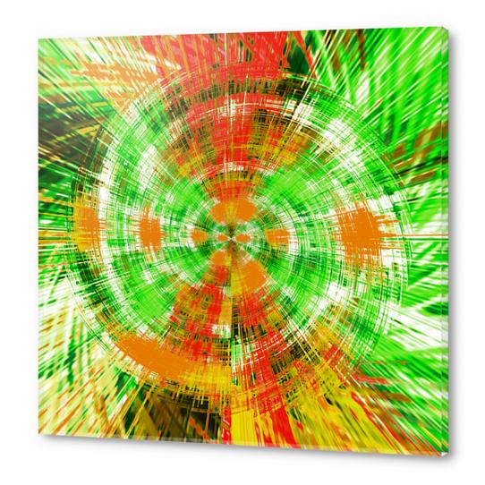 green red and orange circle plaid pattern abstract background Acrylic prints by Timmy333