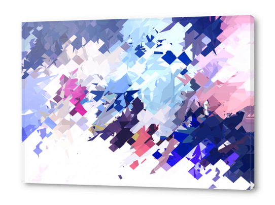 splash geometric pattern abstract background in blue pink purple Acrylic prints by Timmy333