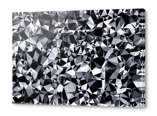 geometric triangle polygon pattern abstract in black and white Acrylic prints by Timmy333