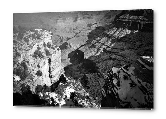 winter at Grand Canyon national park, USA in black and white Acrylic prints by Timmy333