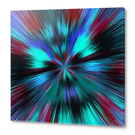 blue green red and black symmetry abstract background Acrylic prints by Timmy333