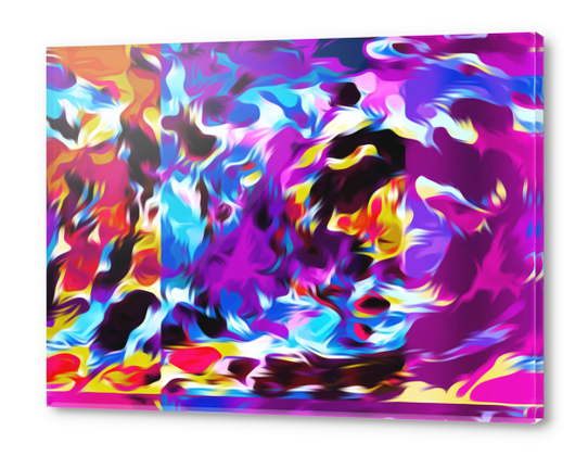 purple pink blue orange yellow and red spiral painting abstract background Acrylic prints by Timmy333