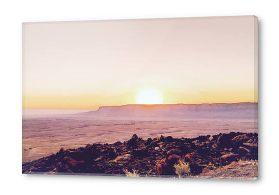 summer sunset over the mountain in the desert in Utah, USA Acrylic prints by Timmy333