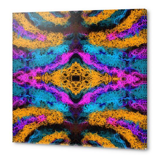 psychedelic graffiti geometric drawing abstract in pink orange blue Acrylic prints by Timmy333