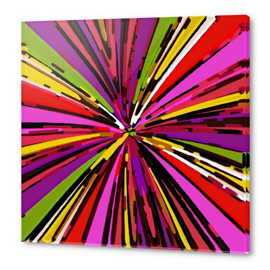 psychedelic geometric graffiti line pattern in pink purple yellow green red Acrylic prints by Timmy333