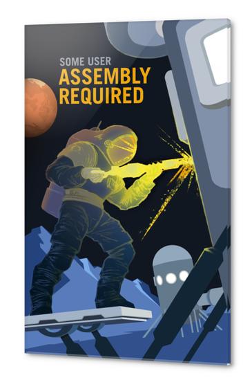 Assembly Required to Build our Future on Mars and its Moons - NASA KSC Space Tourism Poster Acrylic prints by Space Travel