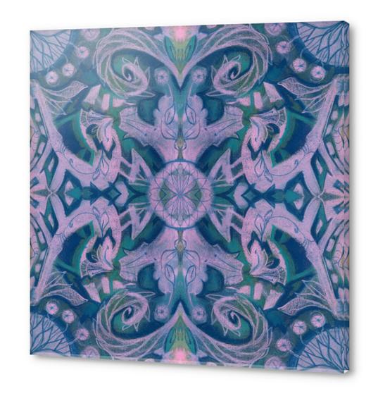 Summer Twilight, abstract floral pattern Acrylic prints by Julia Khoroshikh