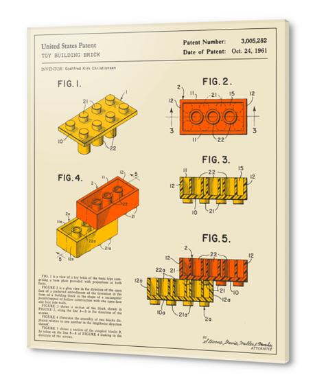 BUILDING BRICKS PATENT Acrylic prints by Jazzberry Blue