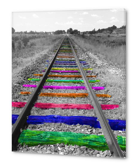 Rainbow Railway Acrylic prints by Ivailo K