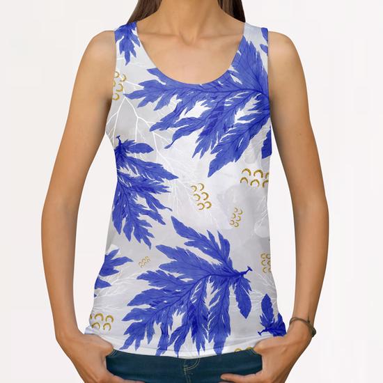 Coral Blue All Over Print Tanks by mmartabc