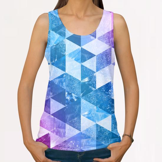 Abstract Geometric Background #19 All Over Print Tanks by Amir Faysal