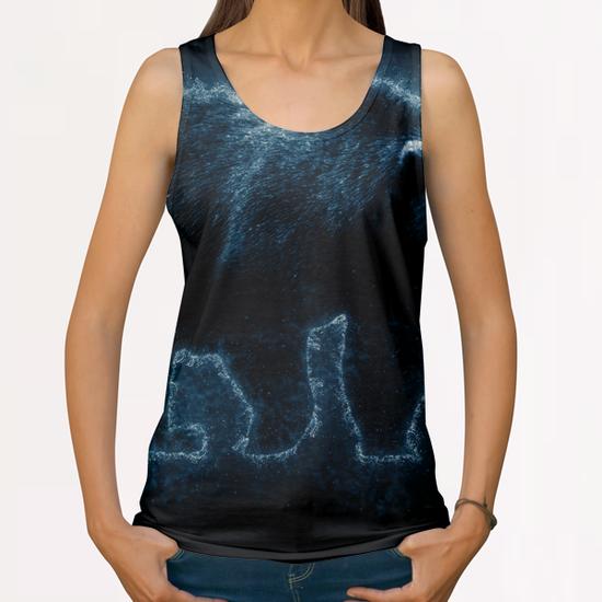 Splash Bear  All Over Print Tanks by Amir Faysal