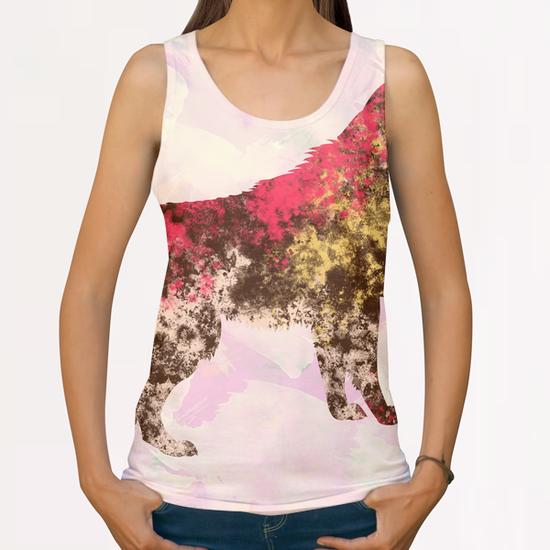 Abstract Wolf All Over Print Tanks by Amir Faysal