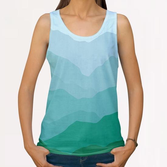 Minimalist landscape IV All Over Print Tanks by Vitor Costa