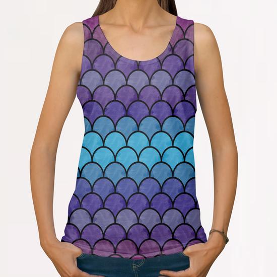 Mermaid X 0.6 All Over Print Tanks by Amir Faysal