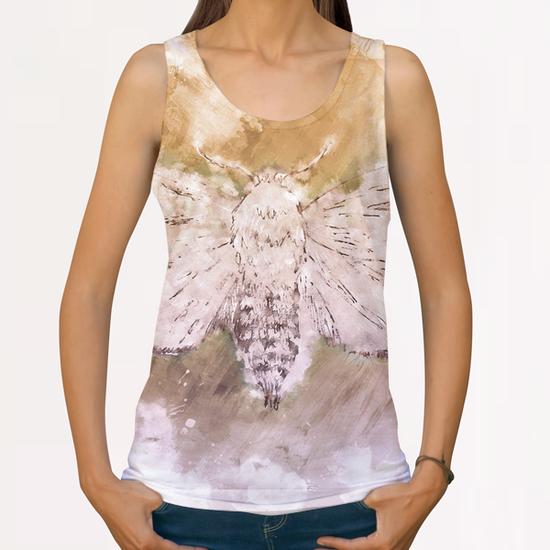  Moth Guided by Lunar Passion  All Over Print Tanks by JebusofDenmark