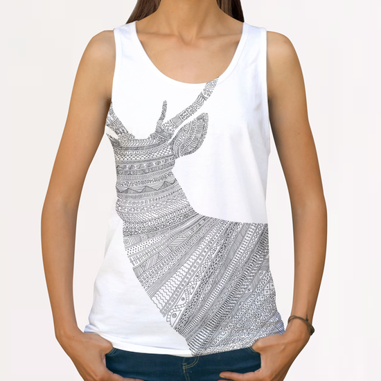 Stag / Deer  All Over Print Tanks by Florent Bodart - Speakerine