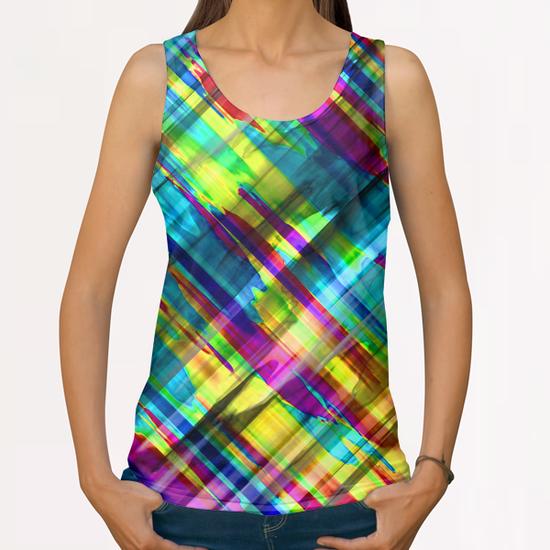 Colorful digital art splashing G72 All Over Print Tanks by MedusArt