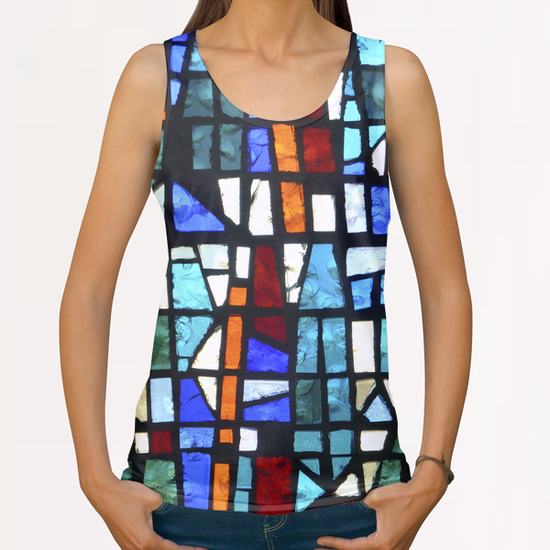 Vitrail Vert All Over Print Tanks by Georgio Fabrello