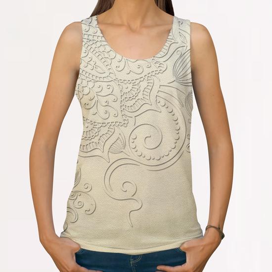 Mandala - Ghost canvas All Over Print Tanks by Alexandre Ibáñez