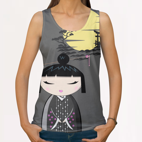 Grey Kokesi All Over Print Tanks by PIEL Design