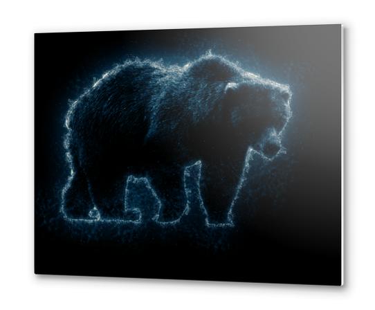 Splash Bear  Metal prints by Amir Faysal