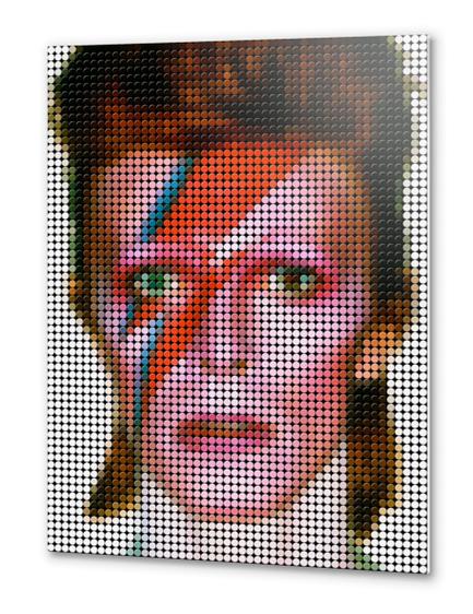 David bowie portrait Metal prints by Vitor Costa