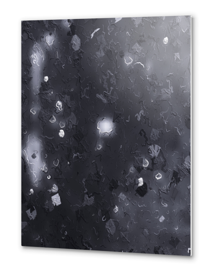 painting texture abstract background in black and white Metal prints by Timmy333