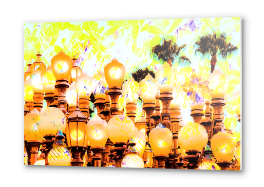 Lacma urban lights Los Angeles USA with painting abstract Metal prints by Timmy333