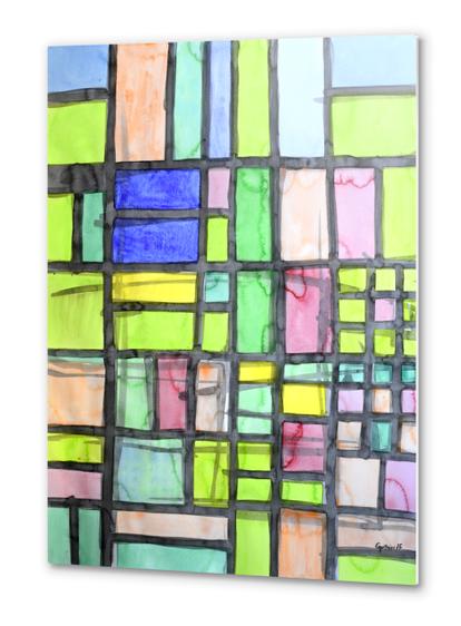 Homage to Mondrian Metal prints by Heidi Capitaine