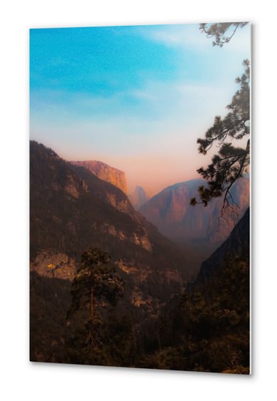 sunset view at Yosemite national park California USA Metal prints by Timmy333