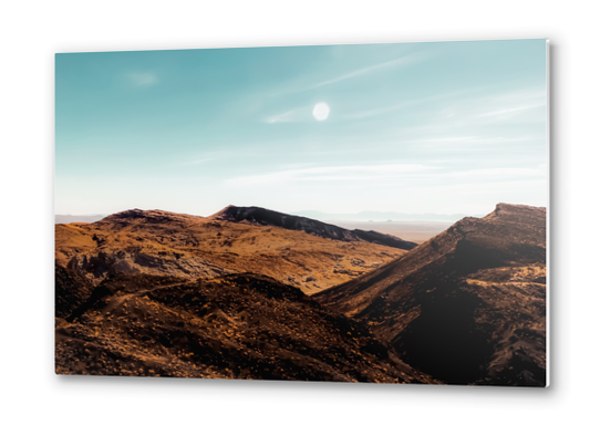 summer desert with blue sky at Red Rock Canyon state park, California, USA Metal prints by Timmy333