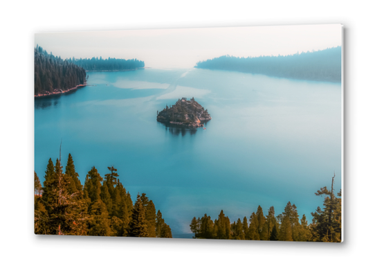 Island and lake view at Emerald Bay Lake Tahoe California USA Metal prints by Timmy333