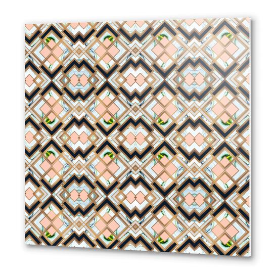 Art deco geometric pattern Metal prints by mmartabc