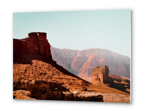 Desert and sandstone with blue sky in summer in Utah USA Metal prints by Timmy333