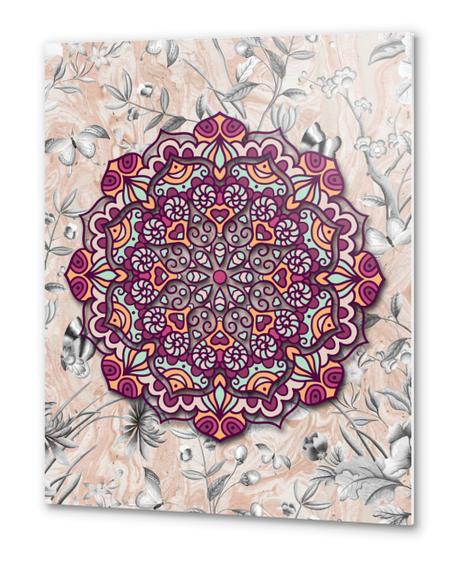 FLORAL MANDALA Metal prints by GloriaSanchez